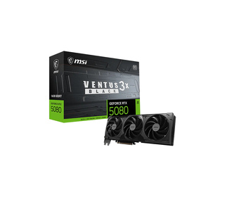 MSI VENTUS GEFORCE RTX 5080 16G 3X OC BLACK carte graphique NVIDIA 16 Go GDDR7