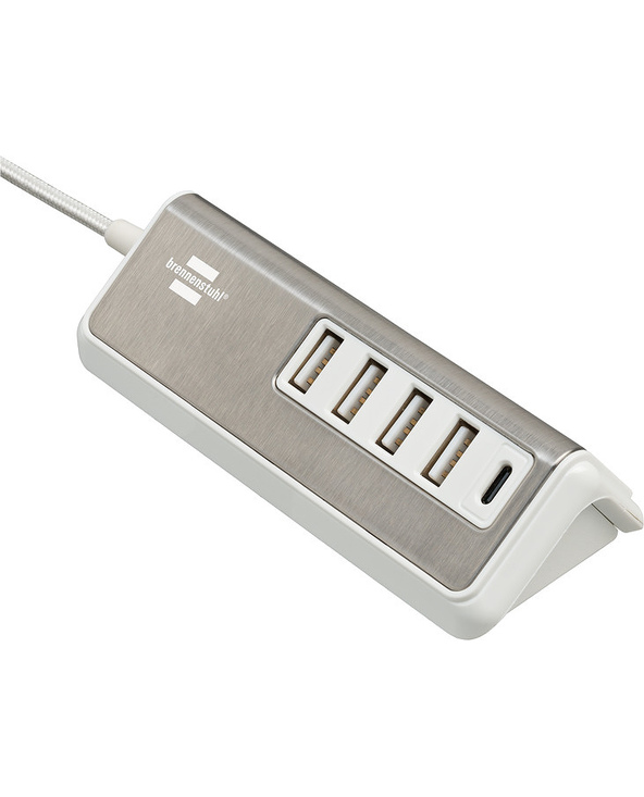 Brennenstuhl 1508230 chargeur d'appareils mobiles Universel Acier inoxydable, Blanc Secteur Intérieure