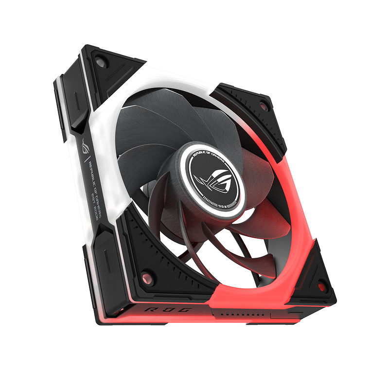 ASUS ROG Eurux GR120 ARGB Reverse Fan - Single Pack Boitier PC Ventilateur 12 cm Noir, Blanc 1 pièce(s)