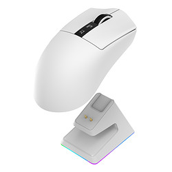 Oniverse - Souris gaming sans fil Vanguard + Dock - Luxion White (PC)