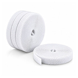 StarTech.com Lot de 4 Rouleaux de Ruban Auto-Agrippant de 4,6m, Largeur 12mm, Blanc, Attaches de Câbles Réutilisables à Découper