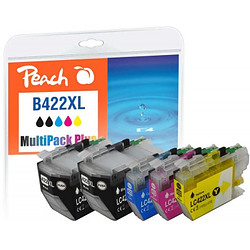 Peach PI500-384 cartouche d'encre 5 pièce(s) Compatible Rendement élevé (XL) Noir, Bleu clair, Rose, Jaune