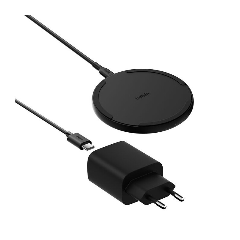 Belkin WIA012kqBK Smartphone Noir Secteur Recharge sans fil Charge rapide Intérieure