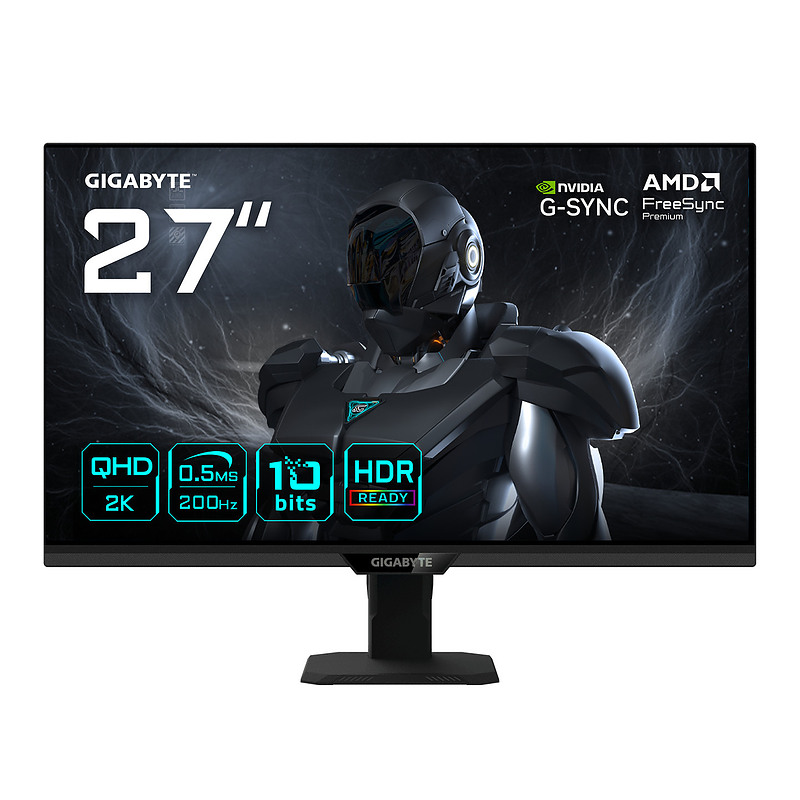 GIGABYTE G27Q20T MONITEUR GAMING 27” QHD - 2560 X 1440, 200HZ, 0.5MS, G-SYNC COMPATIBLE, FREESYNC PREMIUM, HDR10, HDMI 2.0, DISP