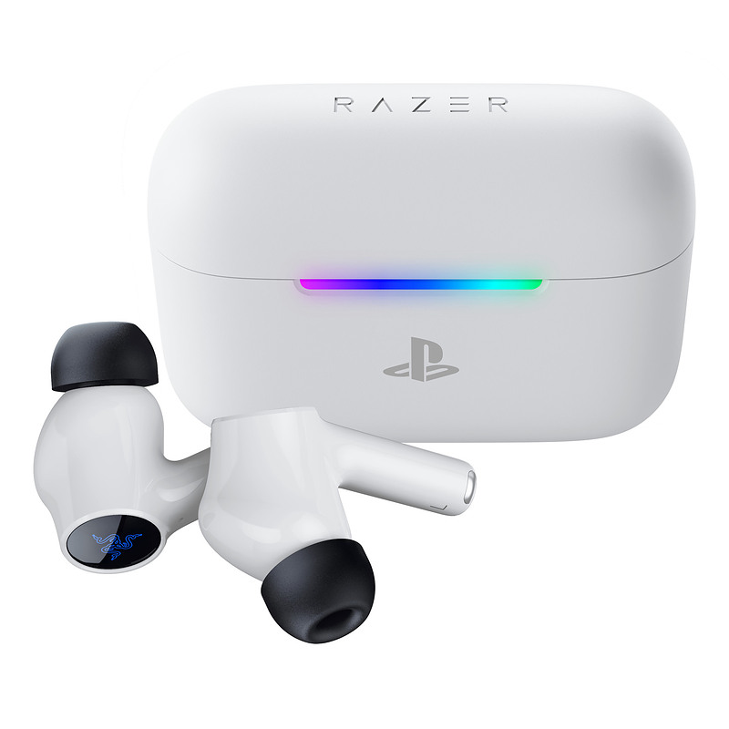 Razer Hammerhead V3 X HyperSpeed for PlayStation Casque Sans fil Ecouteurs Appels/Musique Bluetooth Blanc