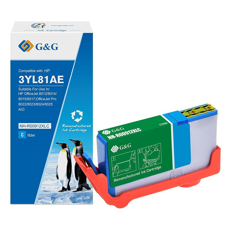 G&G 19394 cartouche d'encre 1 pièce(s) Compatible Cyan