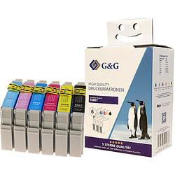 G&G 70346 cartouche d'encre 6 pièce(s) Compatible Noir, Cyan, Jaune, Magenta, Photo cyan, Photo magenta