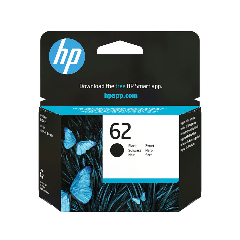 HP 62 cartouche d'encre noire authentique