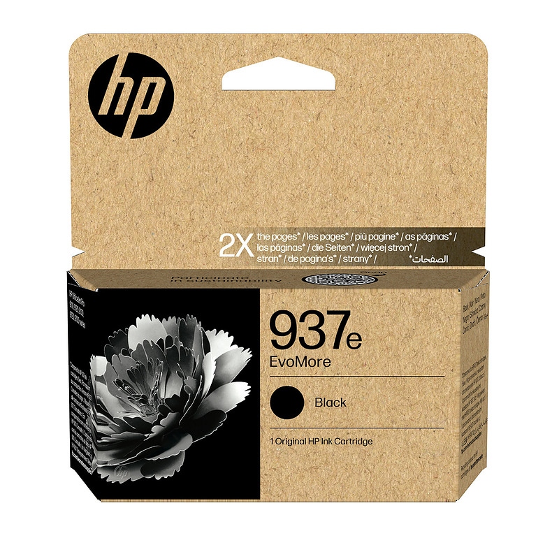 HP 937e Cartouche d’encre authentique Noir EvoMore