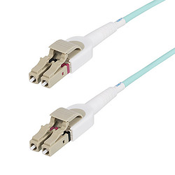 StarTech.com Câble Fibre Optique Commutable OM4 LC à LC (UPC) de 5m, Multimode 50/125µm, Câble Fibre Optique de 5m Multimode, Ré