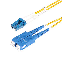 StarTech.com Câble à Fibre Optique Monomode Duplex OS2 de 8m, Connecteurs LC vers SC (UPC), 9/125 µm, 100G, Insensible à la Cour
