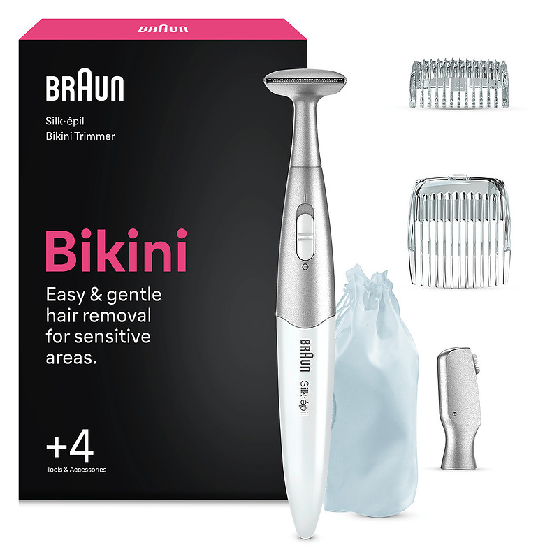 Braun Silk-épil Bikini Styler FG1100 tondeuse bikini Blanc, Argent
