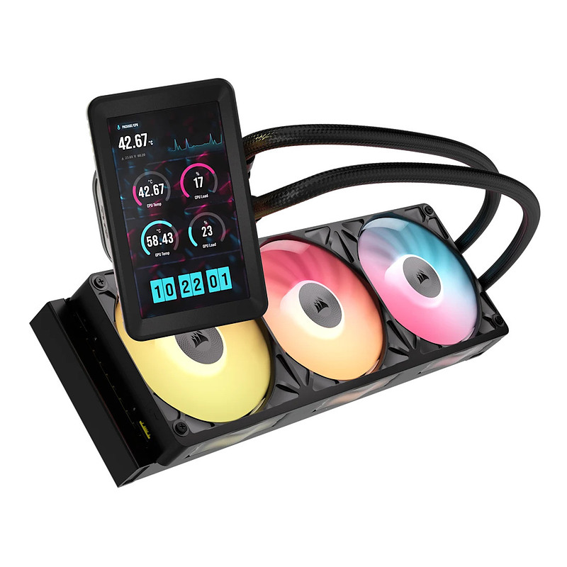 Corsair iCUE LINK TITAN II 360 RX LCD Processeur Kit watercooling 36 cm Noir 1 pièce(s)