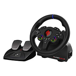 Subsonic Superdrive 220 RS-5 Noir USB Volant + pédales Nintendo Switch, Nintendo Switch 2, PC, PlayStation 4, PlayStation 5, Xbo