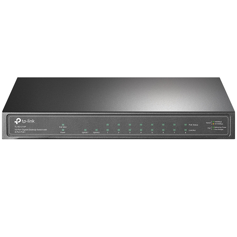 TP-Link TL-SG1210P commutateur réseau Non-géré Gigabit Ethernet (10/100/1000) Connexion Ethernet, supportant l'alimentation via 