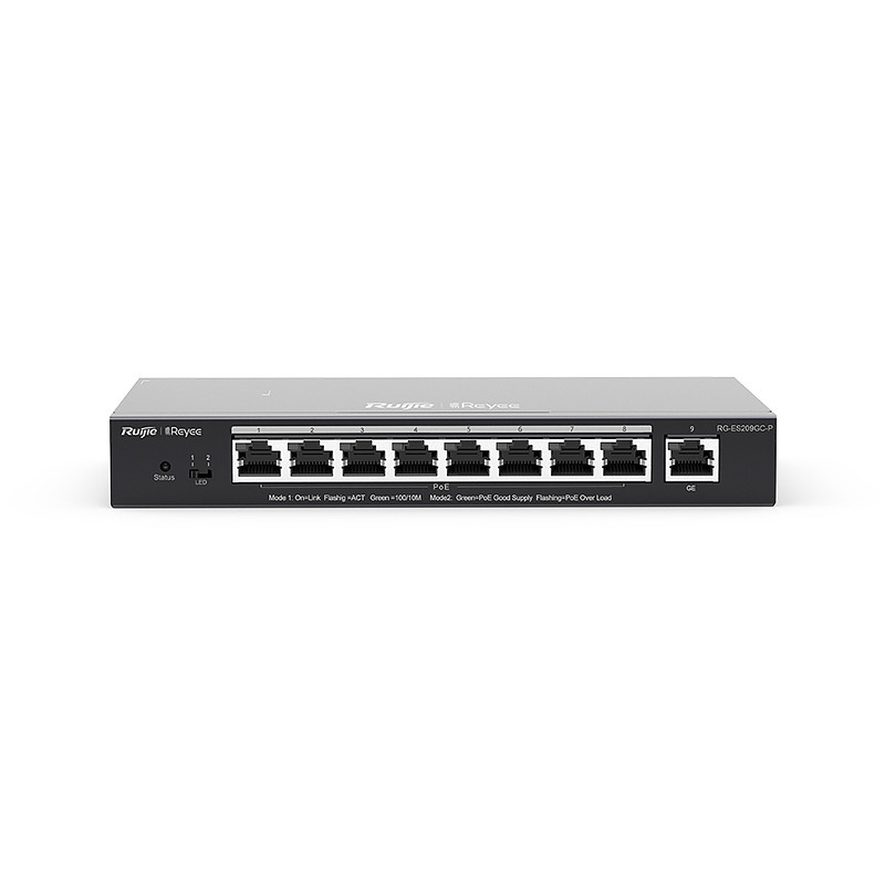 Ruijie Networks RG-ES209GC-P commutateur réseau Géré Gigabit Ethernet (10/100/1000) Connexion Ethernet, supportant l'alimentatio