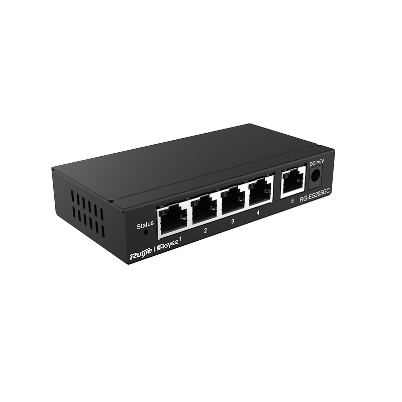 Ruijie Networks RG-ES205GC commutateur réseau Géré L2 Gigabit Ethernet (10/100/1000) Noir