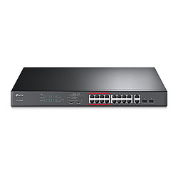 TP-Link TL-SL1218MP commutateur réseau Non-géré Fast Ethernet (10/100) Connexion Ethernet, supportant l'alimentation via ce port