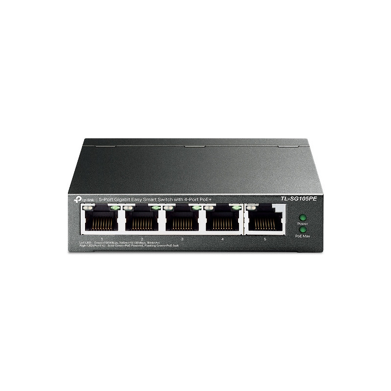 TP-Link TL-SG105PE commutateur réseau Géré L2 Gigabit Ethernet (10/100/1000) Connexion Ethernet, supportant l'alimentation via c