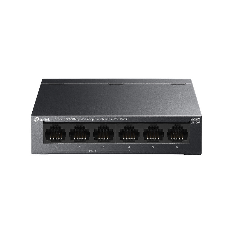TP-Link LS106P commutateur réseau Non-géré L2 Fast Ethernet (10/100) Connexion Ethernet, supportant l'alimentation via ce port (