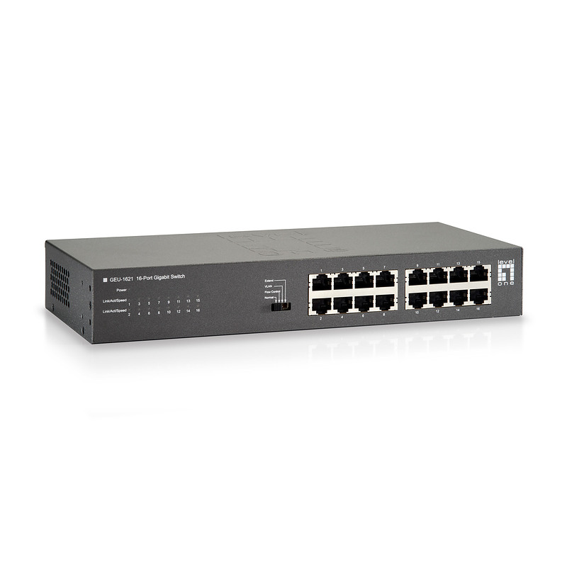 LevelOne GEU-1621 commutateur réseau Gigabit Ethernet (10/100/1000) Gris