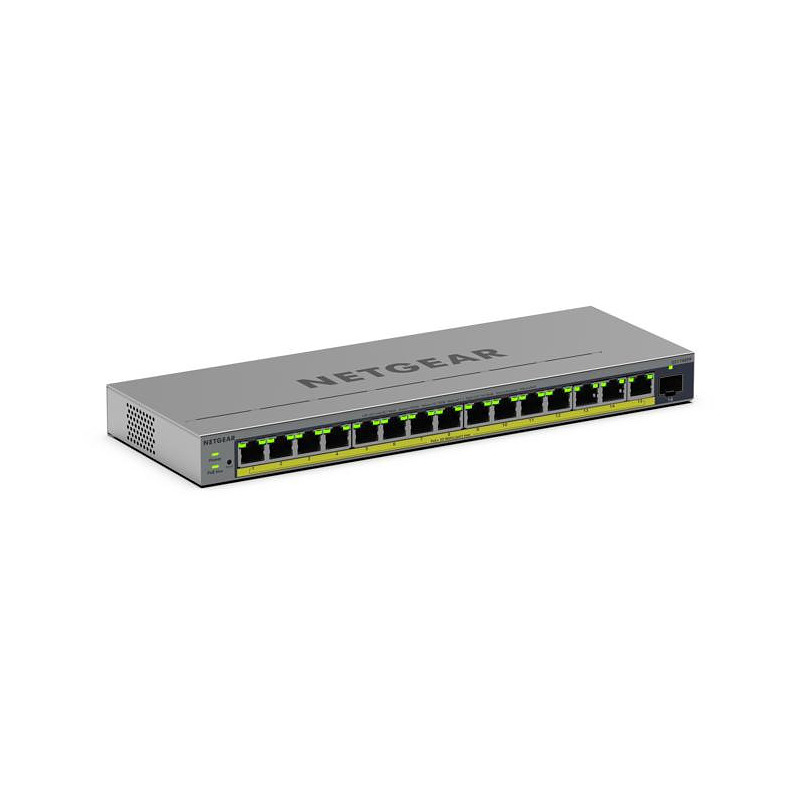 NETGEAR GS116EPP Géré L2/L3 Gigabit Ethernet (10/100/1000) Connexion Ethernet, supportant l'alimentation via ce port (PoE) Gris