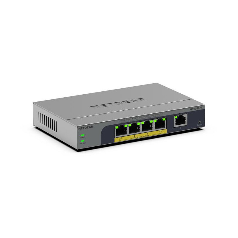 NETGEAR GS105EPP Non-géré Gigabit Ethernet (10/100/1000) Connexion Ethernet, supportant l'alimentation via ce port (PoE) Montage