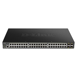 D-Link DGS-1250-52XMP Géré L3 Connexion Ethernet, supportant l'alimentation via ce port (PoE) Noir