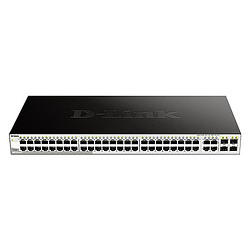 D-Link DGS-1210-52 Géré L2 Gigabit Ethernet (10/100/1000) 1U Noir