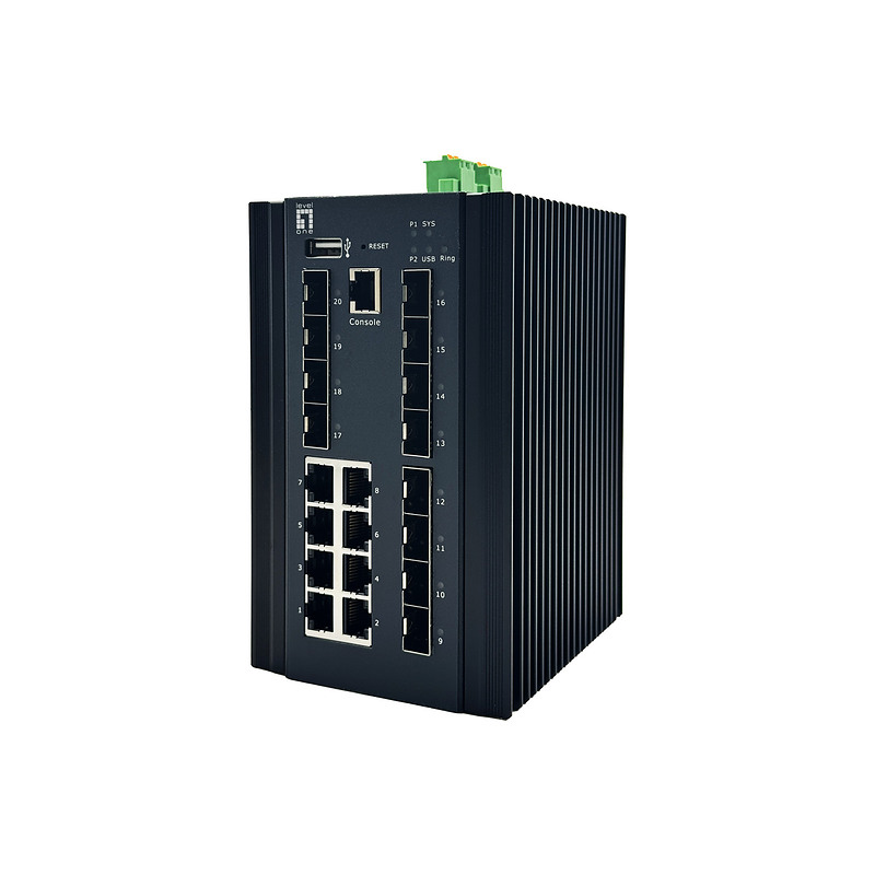 LevelOne IGX-2072 commutateur réseau Géré L2+ Gigabit Ethernet (10/100/1000) Noir