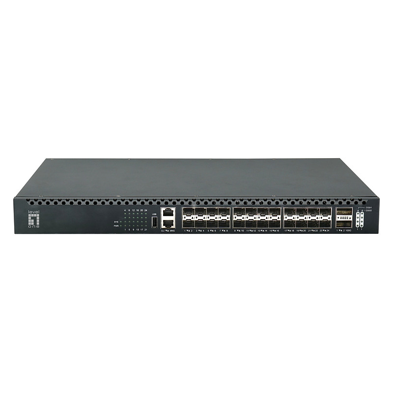 LevelOne XQS-3126 commutateur réseau Géré L3 Noir