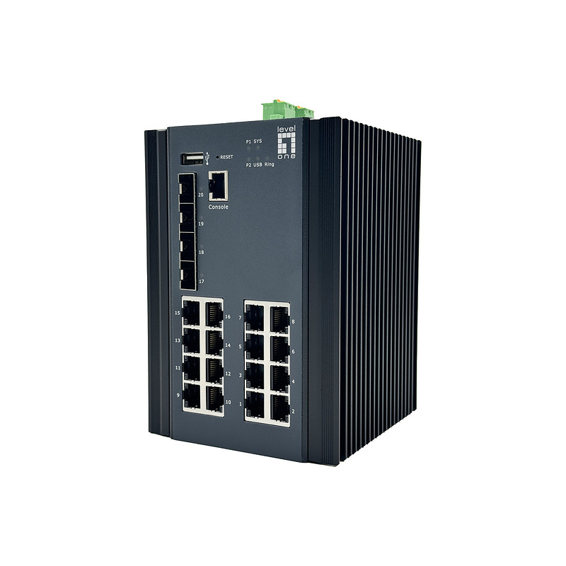 LevelOne IGU-2071 commutateur réseau Géré L2+ Gigabit Ethernet (10/100/1000) Noir