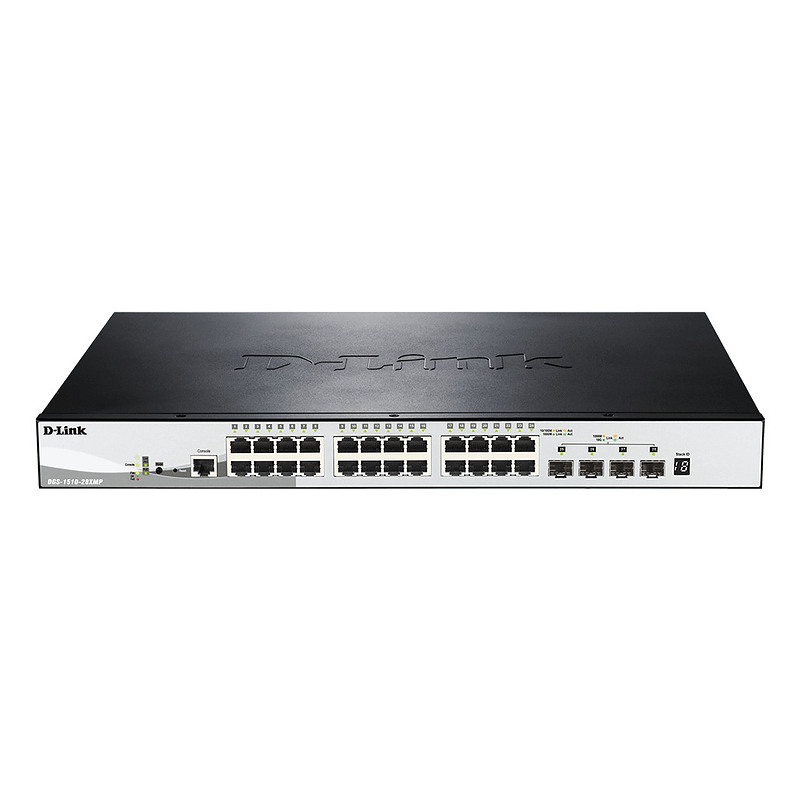 D-Link DGS-1510-28XMP Géré L2/L3 Gigabit Ethernet (10/100/1000) Connexion Ethernet, supportant l'alimentation via ce port (PoE) 