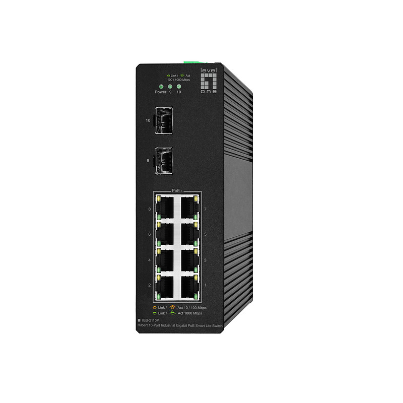 LevelOne IGS-2110P commutateur réseau Géré L2 Gigabit Ethernet (10/100/1000) Connexion Ethernet, supportant l'alimentation via c