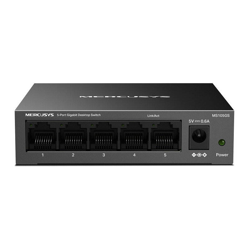 Mercusys MS105GS commutateur réseau Non-géré Gigabit Ethernet (10/100/1000) Noir