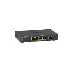 NETGEAR GS305Pv3 Non-géré Gigabit Ethernet (10/100/1000) Connexion Ethernet, supportant l'alimentation via ce port (PoE) Noir
