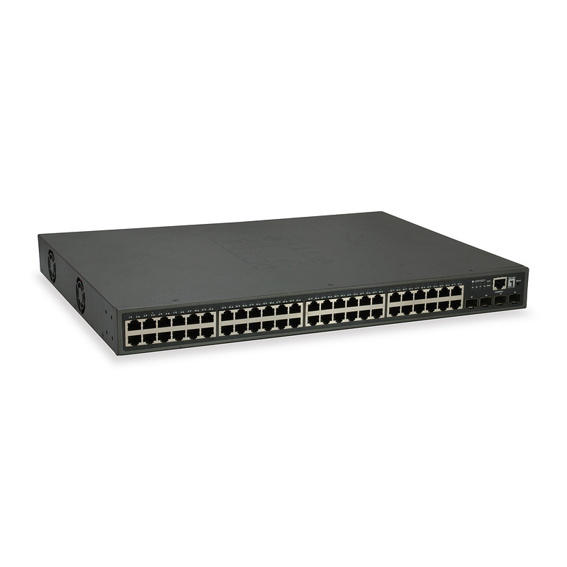 LevelOne GTP-5271 commutateur réseau Géré L3 Gigabit Ethernet (10/100/1000) Connexion Ethernet, supportant l'alimentation via ce