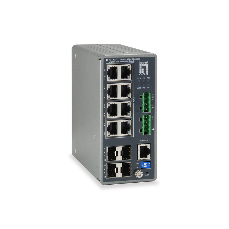 LevelOne IGP-1271 commutateur réseau Géré L3 Gigabit Ethernet (10/100/1000) Connexion Ethernet, supportant l'alimentation via ce