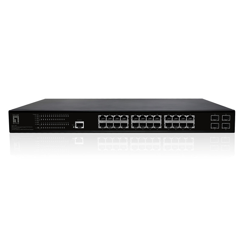 LevelOne GEP-2861 commutateur réseau Géré L2 Gigabit Ethernet (10/100/1000) Connexion Ethernet, supportant l'alimentation via ce
