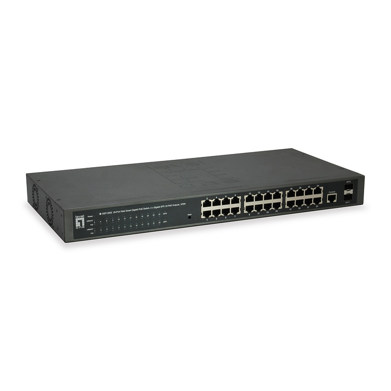 LevelOne GEP-2652 commutateur réseau Géré L2 Gigabit Ethernet (10/100/1000) Connexion Ethernet, supportant l'alimentation via ce