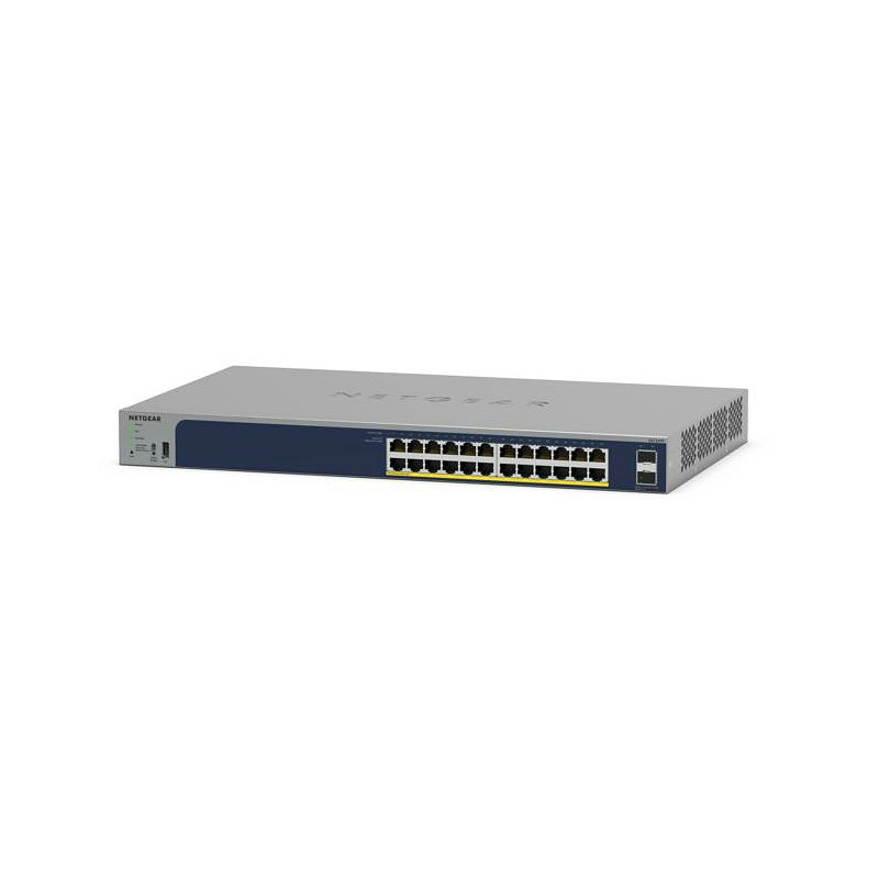 NETGEAR GS724TPP Géré L2 Gigabit Ethernet (10/100/1000) Connexion Ethernet, supportant l'alimentation via ce port (PoE) Gris