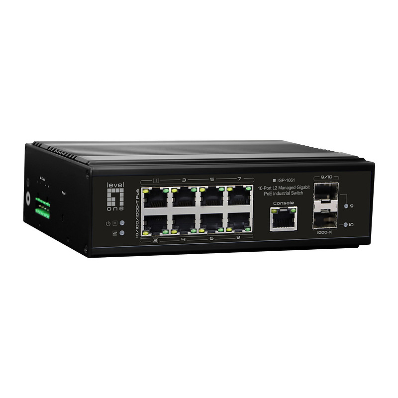 LevelOne IGP-1061 commutateur réseau Géré L2 Gigabit Ethernet (10/100/1000) Connexion Ethernet, supportant l'alimentation via ce