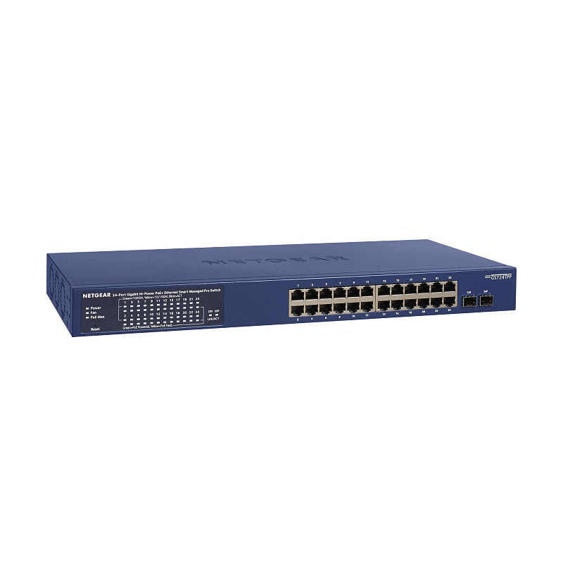 NETGEAR GS724TP Géré L2/L3/L4 Gigabit Ethernet (10/100/1000) Connexion Ethernet, supportant l'alimentation via ce port (PoE) Ble