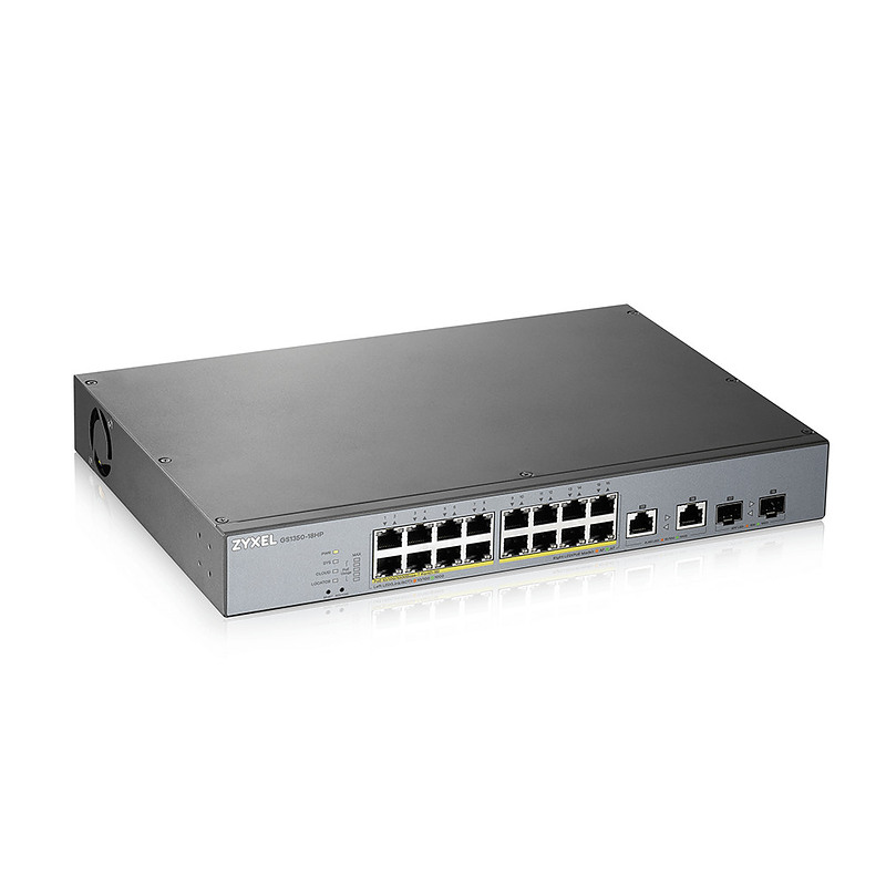 Zyxel GS1350-18HP-EU0101F commutateur réseau Géré L2 Gigabit Ethernet (10/100/1000) Connexion Ethernet, supportant l'alimentatio