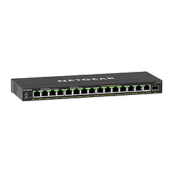 NETGEAR GS316EP Géré Gigabit Ethernet (10/100/1000) Connexion Ethernet, supportant l'alimentation via ce port (PoE) Noir