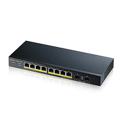 Zyxel GS1900-10HP Géré L2 Gigabit Ethernet (10/100/1000) Connexion Ethernet, supportant l'alimentation via ce port (PoE) Noir