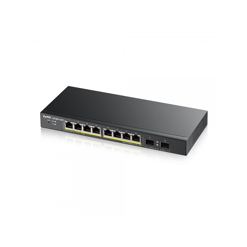Zyxel GS1900-8HP v3 PoE Géré L2 Gigabit Ethernet (10/100/1000) Connexion Ethernet, supportant l'alimentation via ce port (PoE) N