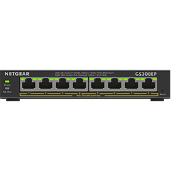 NETGEAR GS308EP Géré L2/L3 Gigabit Ethernet (10/100/1000) Connexion Ethernet, supportant l'alimentation via ce port (PoE) Noir