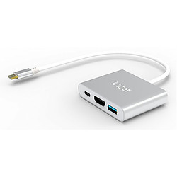 Inca ITPC-04T hub & concentrateur USB Type-C 5000 Mbit/s Argent, Blanc