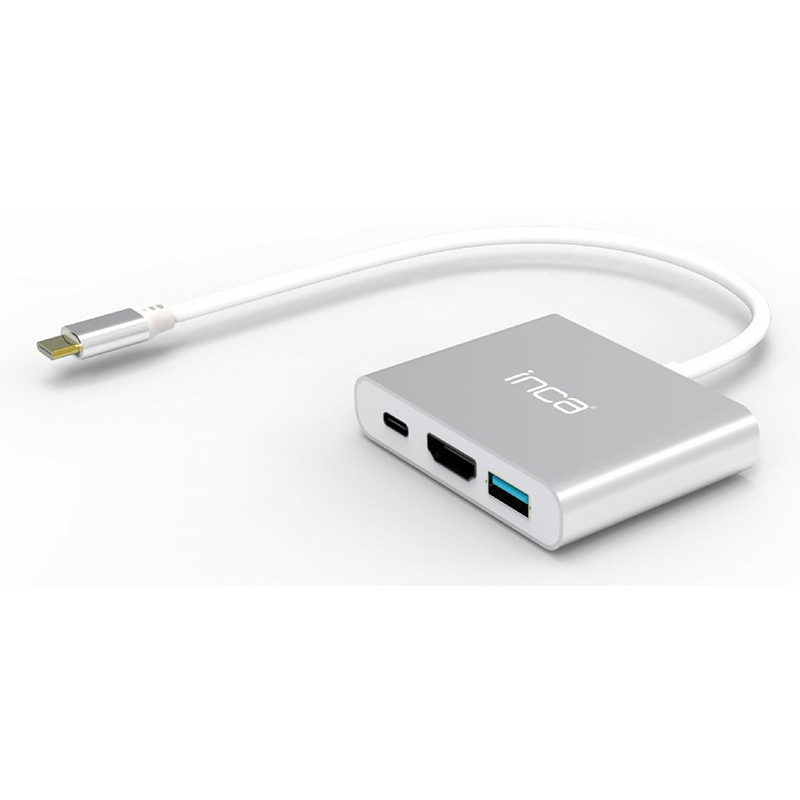 Inca ITPC-04T hub & concentrateur USB Type-C 5000 Mbit/s Argent, Blanc